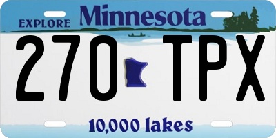 MN license plate 270TPX