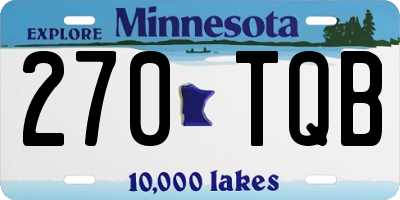 MN license plate 270TQB
