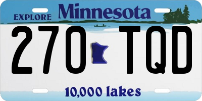 MN license plate 270TQD