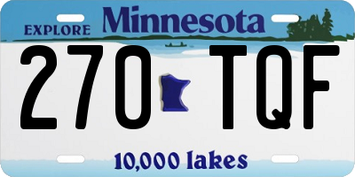 MN license plate 270TQF