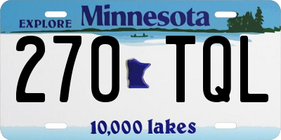MN license plate 270TQL