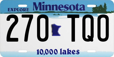 MN license plate 270TQO