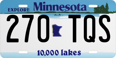 MN license plate 270TQS