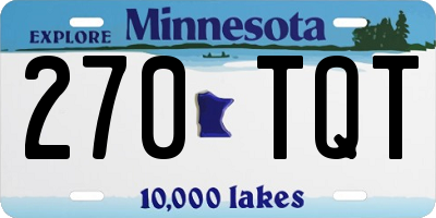 MN license plate 270TQT