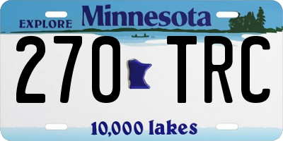MN license plate 270TRC