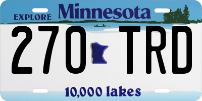 MN license plate 270TRD