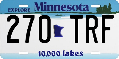 MN license plate 270TRF