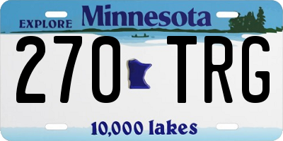 MN license plate 270TRG