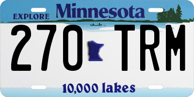 MN license plate 270TRM