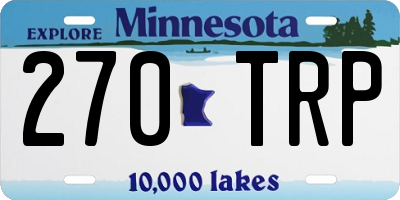 MN license plate 270TRP