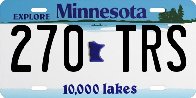 MN license plate 270TRS