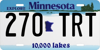 MN license plate 270TRT