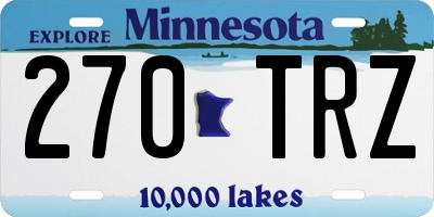 MN license plate 270TRZ