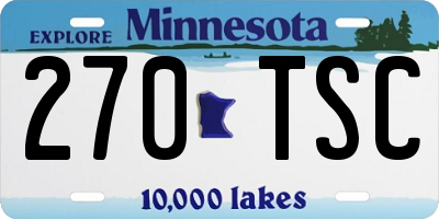 MN license plate 270TSC