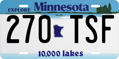 MN license plate 270TSF