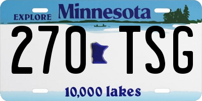 MN license plate 270TSG