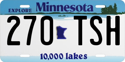 MN license plate 270TSH