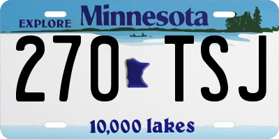 MN license plate 270TSJ