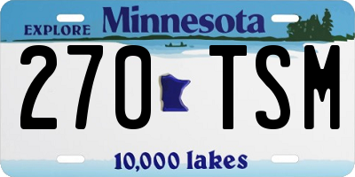 MN license plate 270TSM