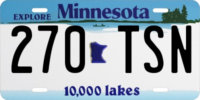 MN license plate 270TSN