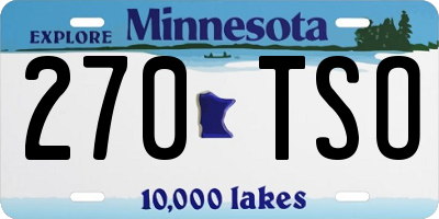 MN license plate 270TSO