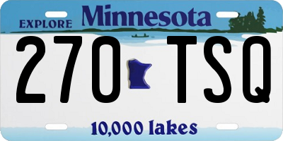 MN license plate 270TSQ