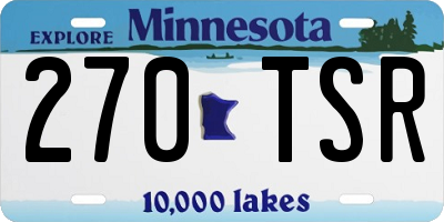 MN license plate 270TSR