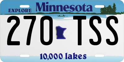MN license plate 270TSS