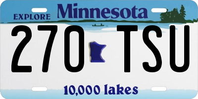 MN license plate 270TSU