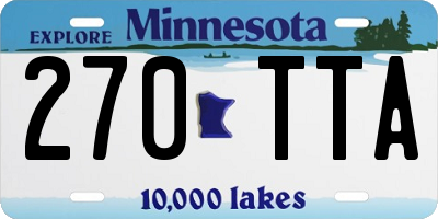 MN license plate 270TTA
