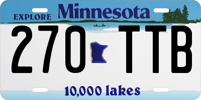 MN license plate 270TTB