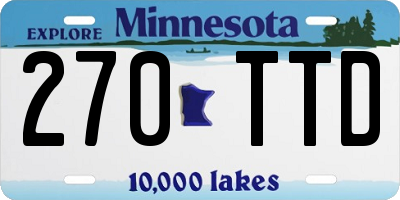MN license plate 270TTD