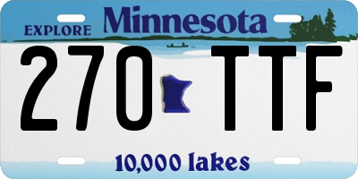 MN license plate 270TTF