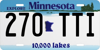 MN license plate 270TTI