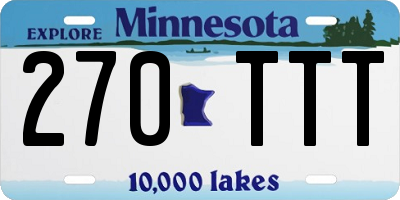 MN license plate 270TTT