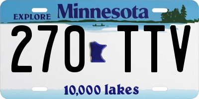 MN license plate 270TTV