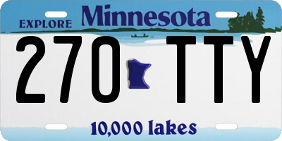 MN license plate 270TTY