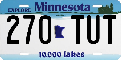 MN license plate 270TUT