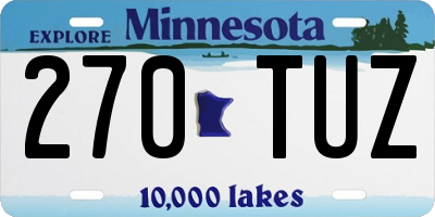 MN license plate 270TUZ