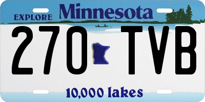 MN license plate 270TVB