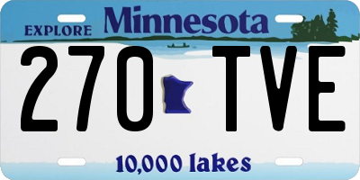 MN license plate 270TVE