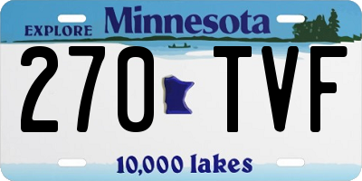 MN license plate 270TVF