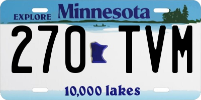 MN license plate 270TVM