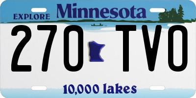 MN license plate 270TVO