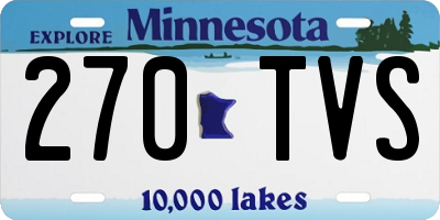 MN license plate 270TVS