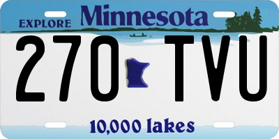 MN license plate 270TVU