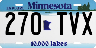 MN license plate 270TVX