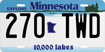 MN license plate 270TWD