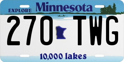 MN license plate 270TWG