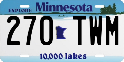 MN license plate 270TWM